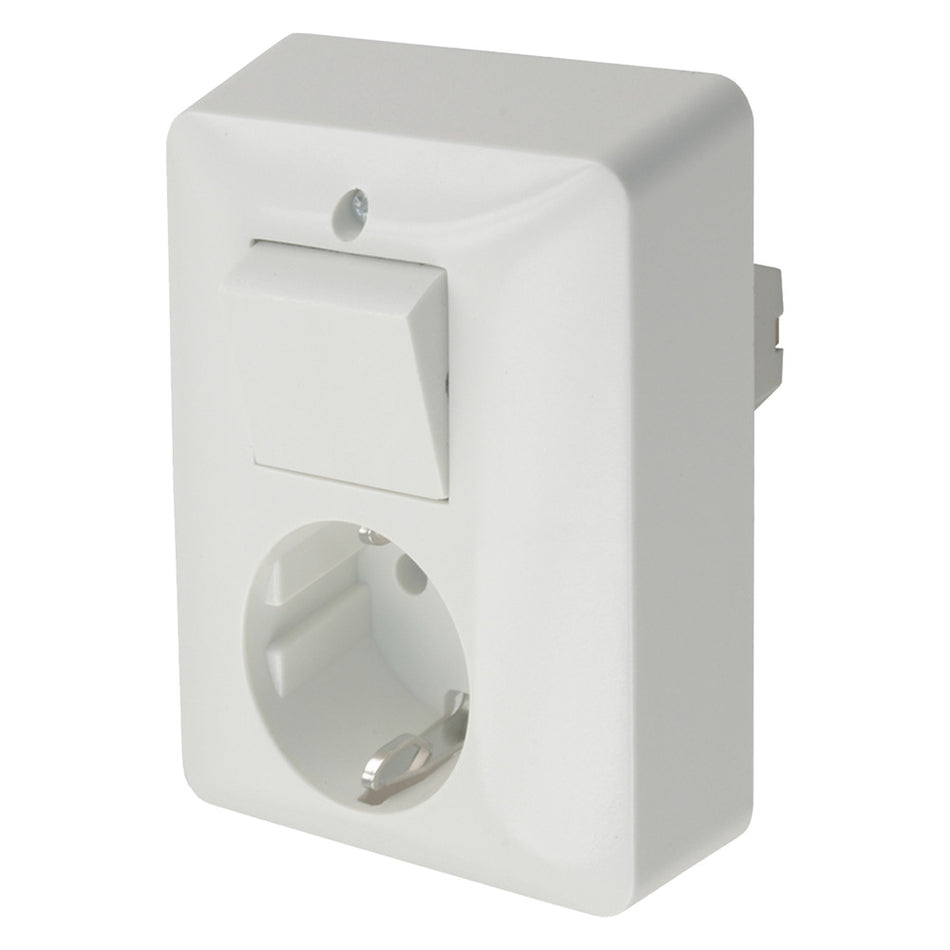 Combinatie Stopcontact En Schakelaar Wissel Polarwit Randaarde-759535