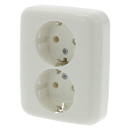 Busch-Jaeger Contactdoos Reflex Inbouw 2-Voudig Polarwit Randaarde-759552