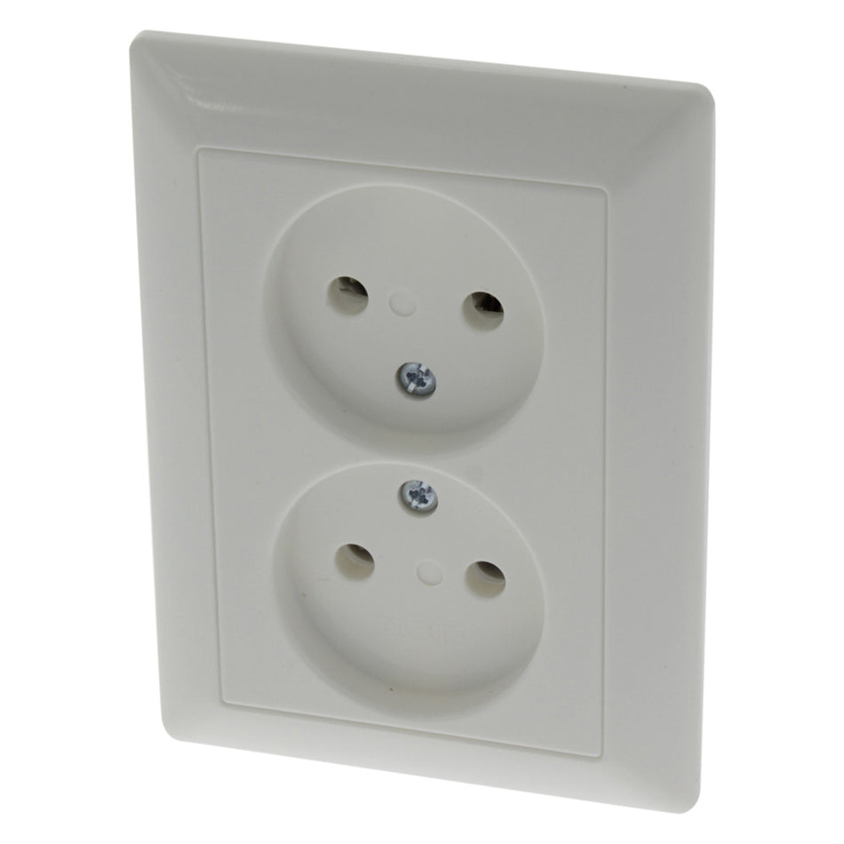 Jung Contactdoos AS500 Inbouw 2-Voudig Polarwit-759591
