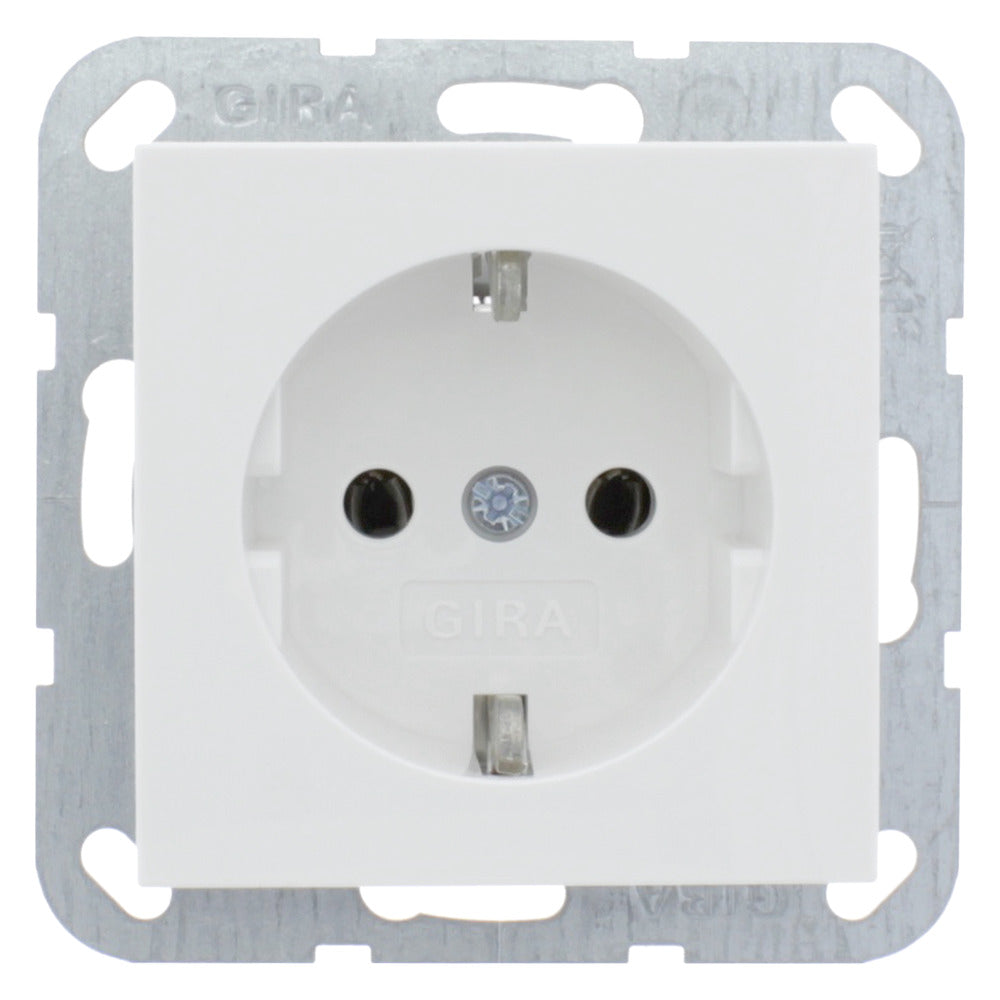 Gira Contactdoos System 55 Inbouw 1-Voudig Polarwit Randaarde-759594
