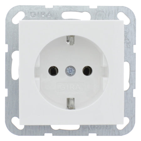 Gira Contactdoos System 55 Inbouw 1-Voudig Polarwit Randaarde-759594