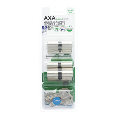 AXA Dubbele Veiligheidscilinder Comfort Security 30-30mm SKG2 3st-759679