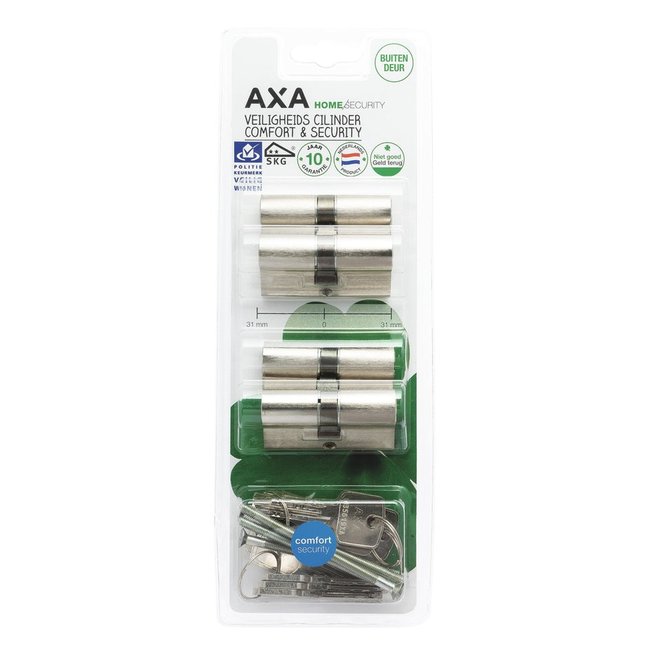 AXA Dubbele Veiligheidscilinder Comfort Security 30-30mm SKG2 4st-759682