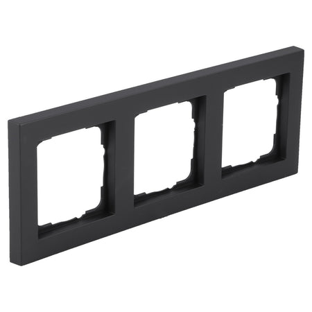 Gira Afdekraam E2 Inbouw 3-Voudig Zwart Verticaal/Horizontaal-759817