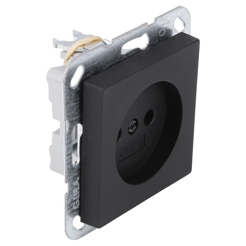 Gira Contactdoos E2 Inbouw 1-Voudig Zwart-759821