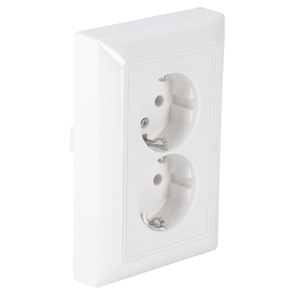 Busch-Jaeger Contactdoos Balance Inbouw 2-Voudig Polarwit Randaarde-759838