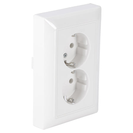 Busch-Jaeger Contactdoos Balance Inbouw 2-Voudig Polarwit Randaarde-759838