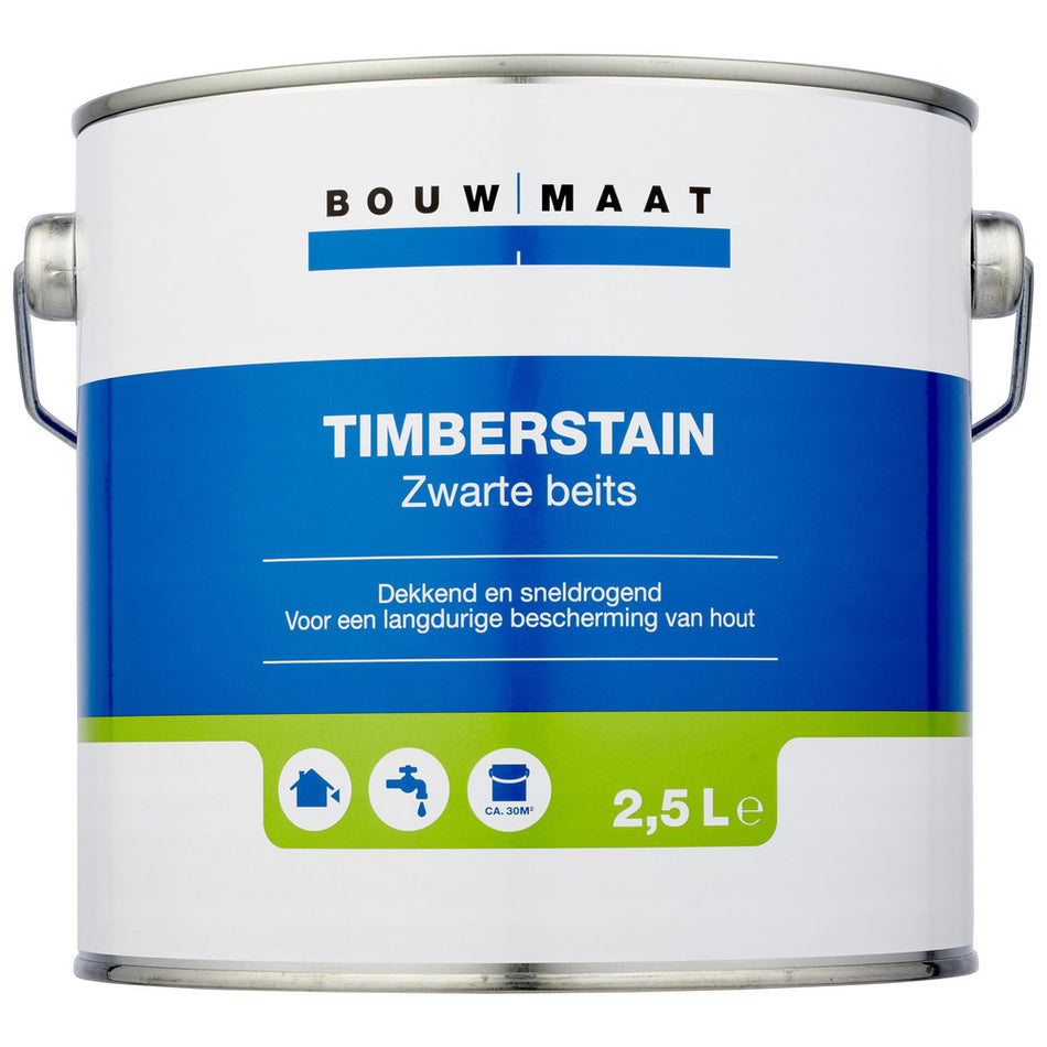 Bouwmaat Timberstain Zwart 2,5L-760118