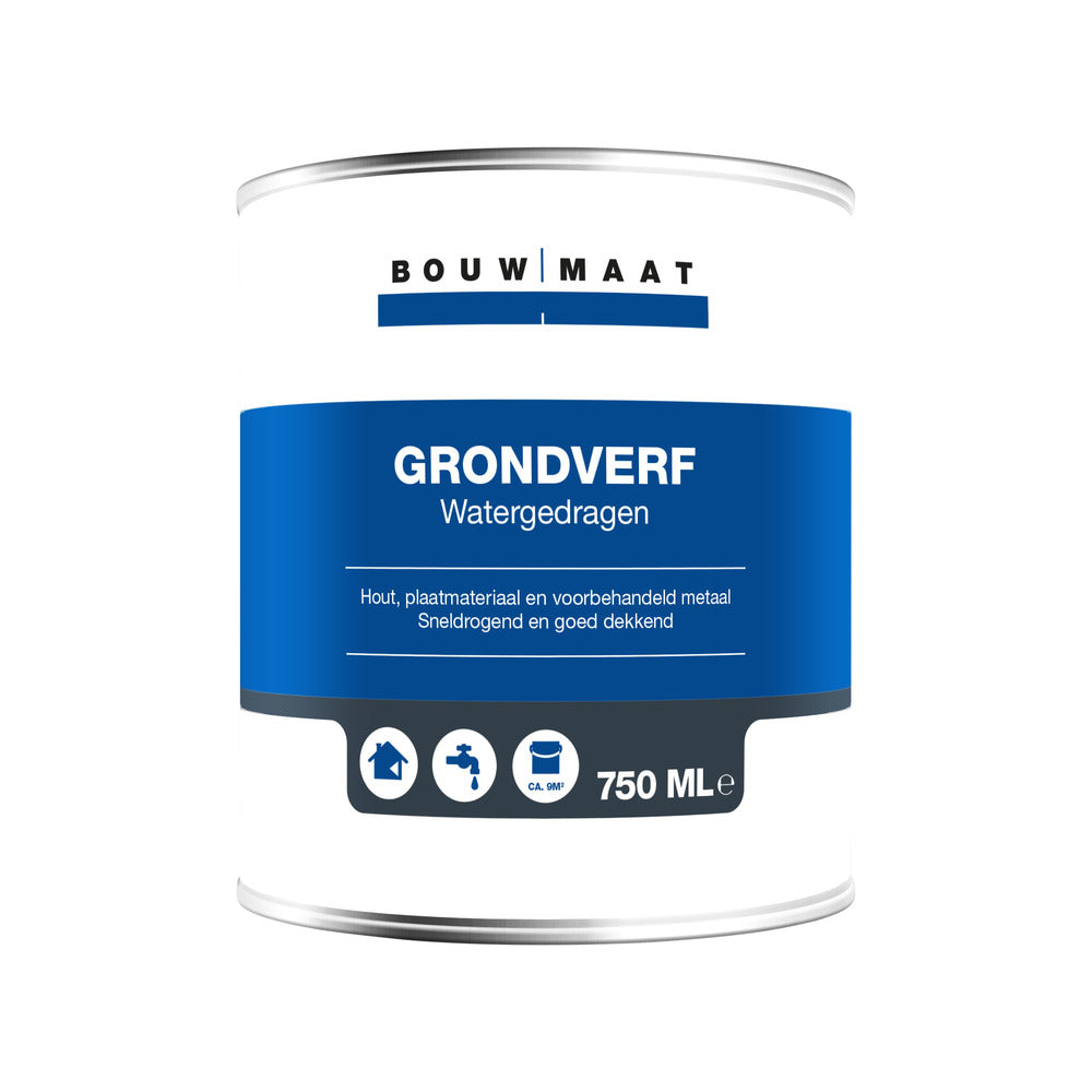Bouwmaat Grondverf Acryl Zwart 750ml-760121