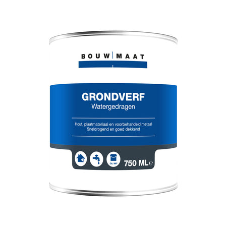 Bouwmaat Grondverf Acryl Zwart 750ml-760121
