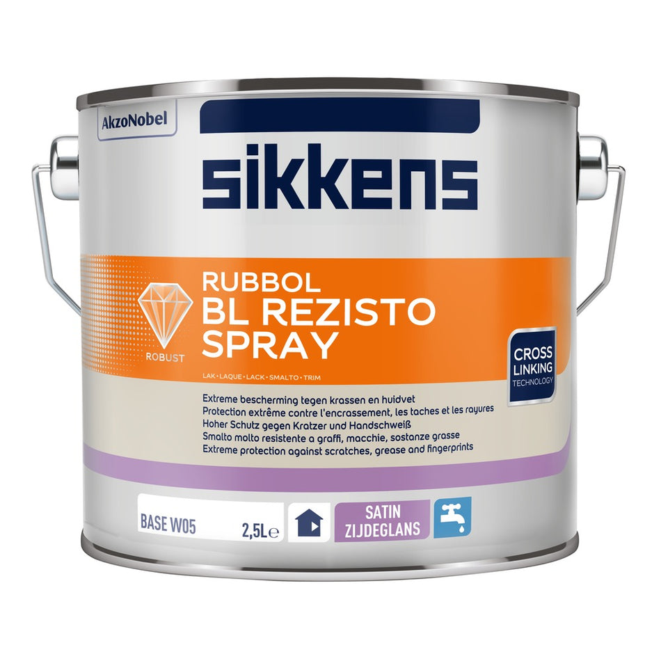 Sikkens Spray Lak Rubbol BL Rezisto Wit /W05 2,5L-760185