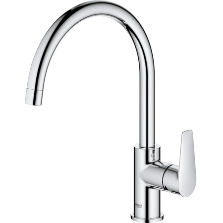 GROHE BauEdge keukenmengkraan hoog chroom C-uitloop 1-greeps 1 stuk-760758