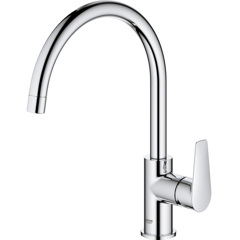 GROHE BauEdge keukenmengkraan hoog chroom C-uitloop 1-greeps 1 stuk-760758