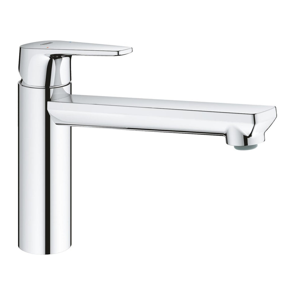 GROHE BauEdge keukenmengkraan laag chroom rechte uitloop 1-greeps 1 stuk-760759