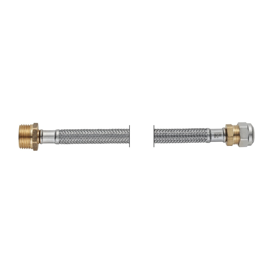 PROFLEX Slang flexibel 10 mm knelkoppeling x 1/2'' buitendraad DN8  lengte: 45 cm-761135