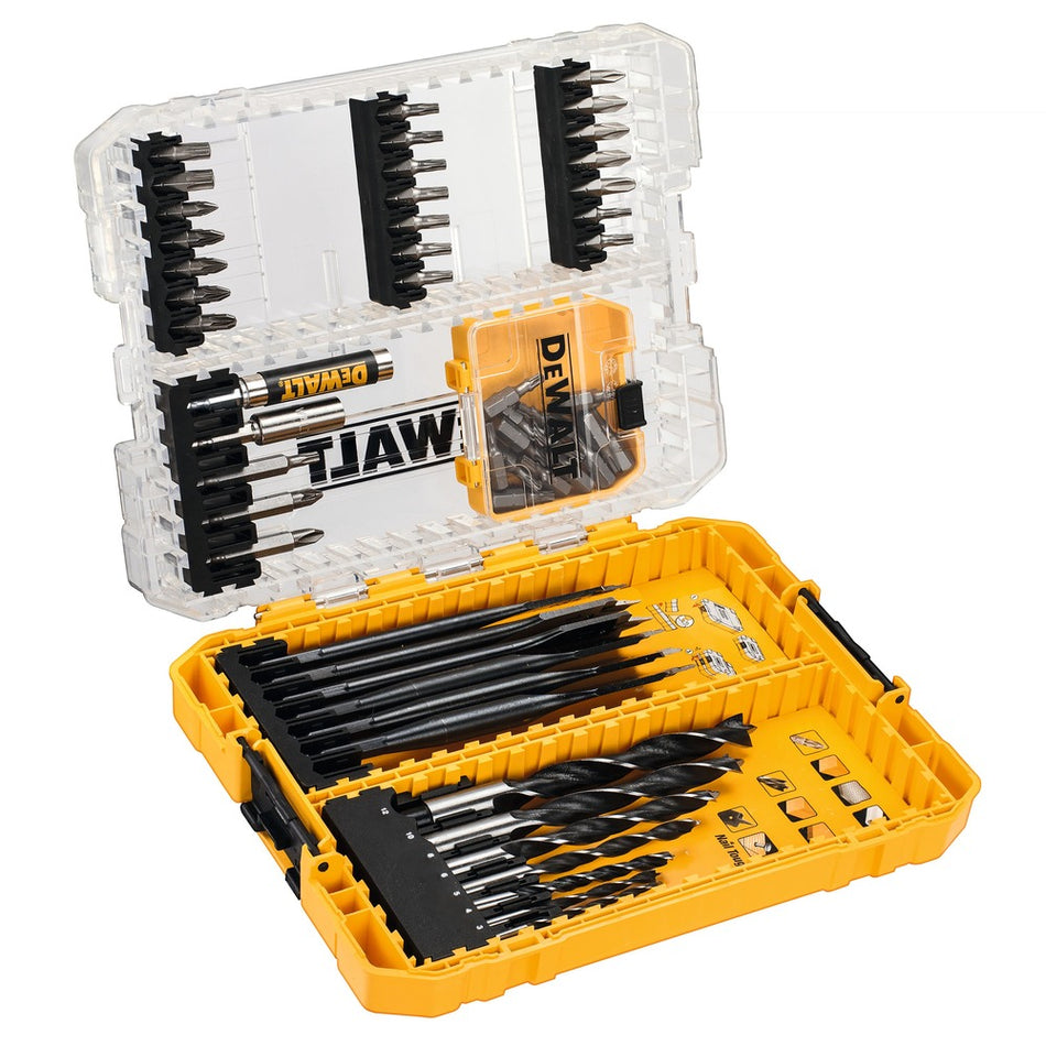 DeWALT 57-delig, speedboor EXTREME™ , Houtboren, en Bits in TOUGH CASE-764268
