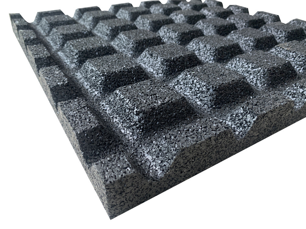 Rubber tegel 50x50x4 cm zwart-764435