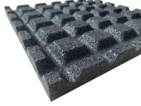 Rubber tegel 50x50x4 cm zwart-764435