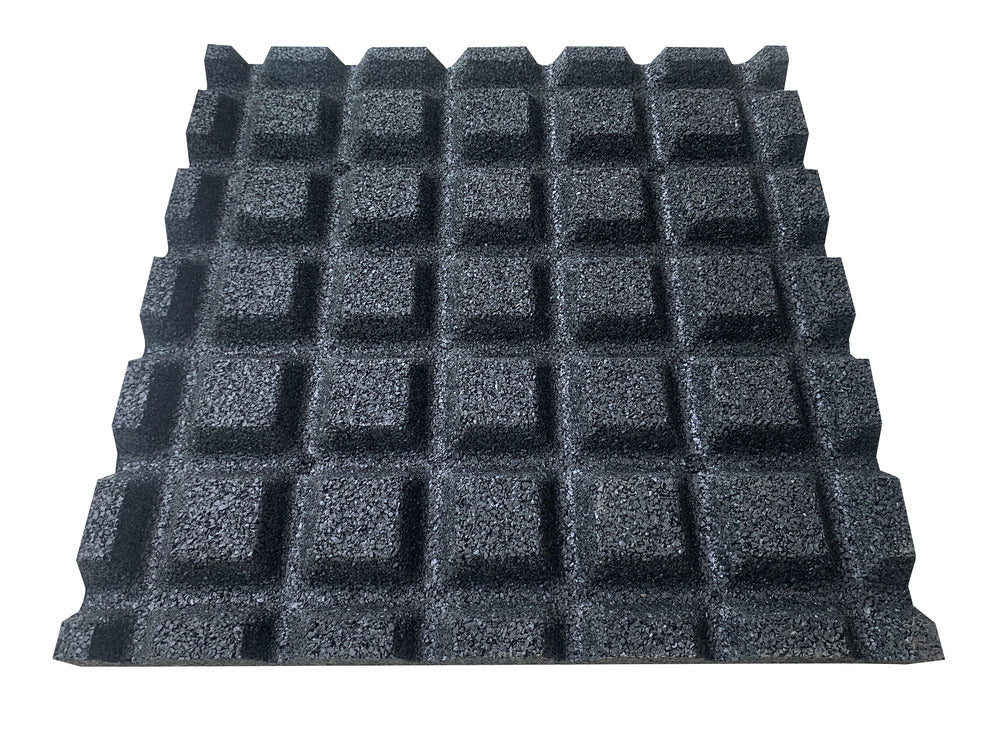 Rubber tegel 50x50x4 cm zwart-764435