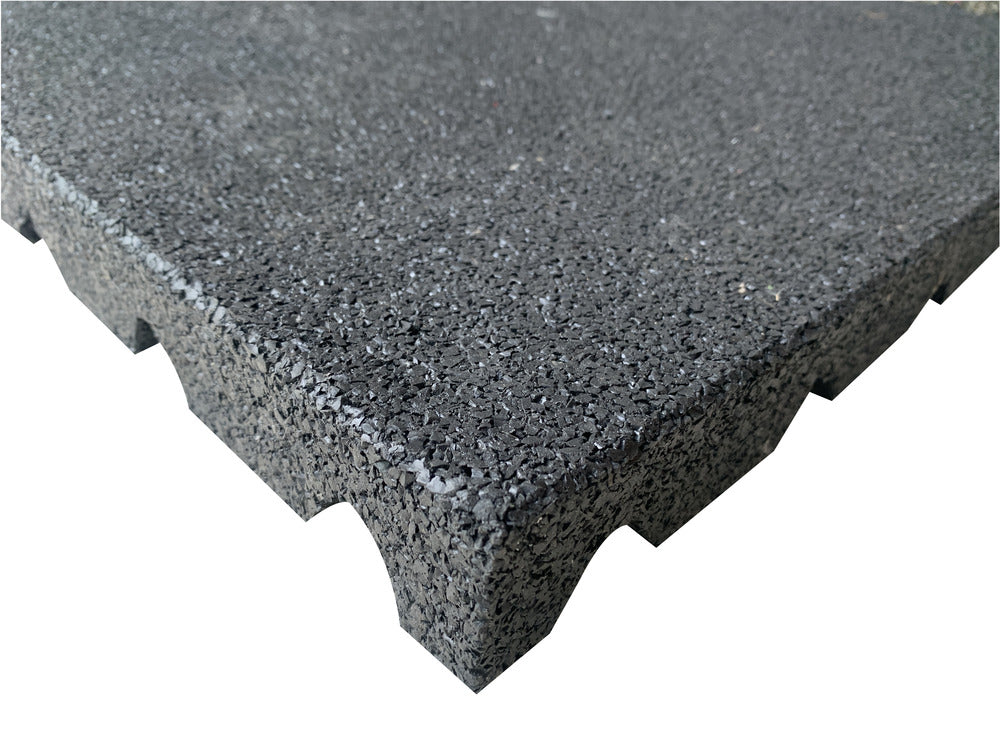 Rubber tegel 50x50x4 cm zwart-764435