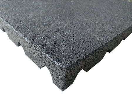 Rubber tegel 50x50x4 cm zwart-764435