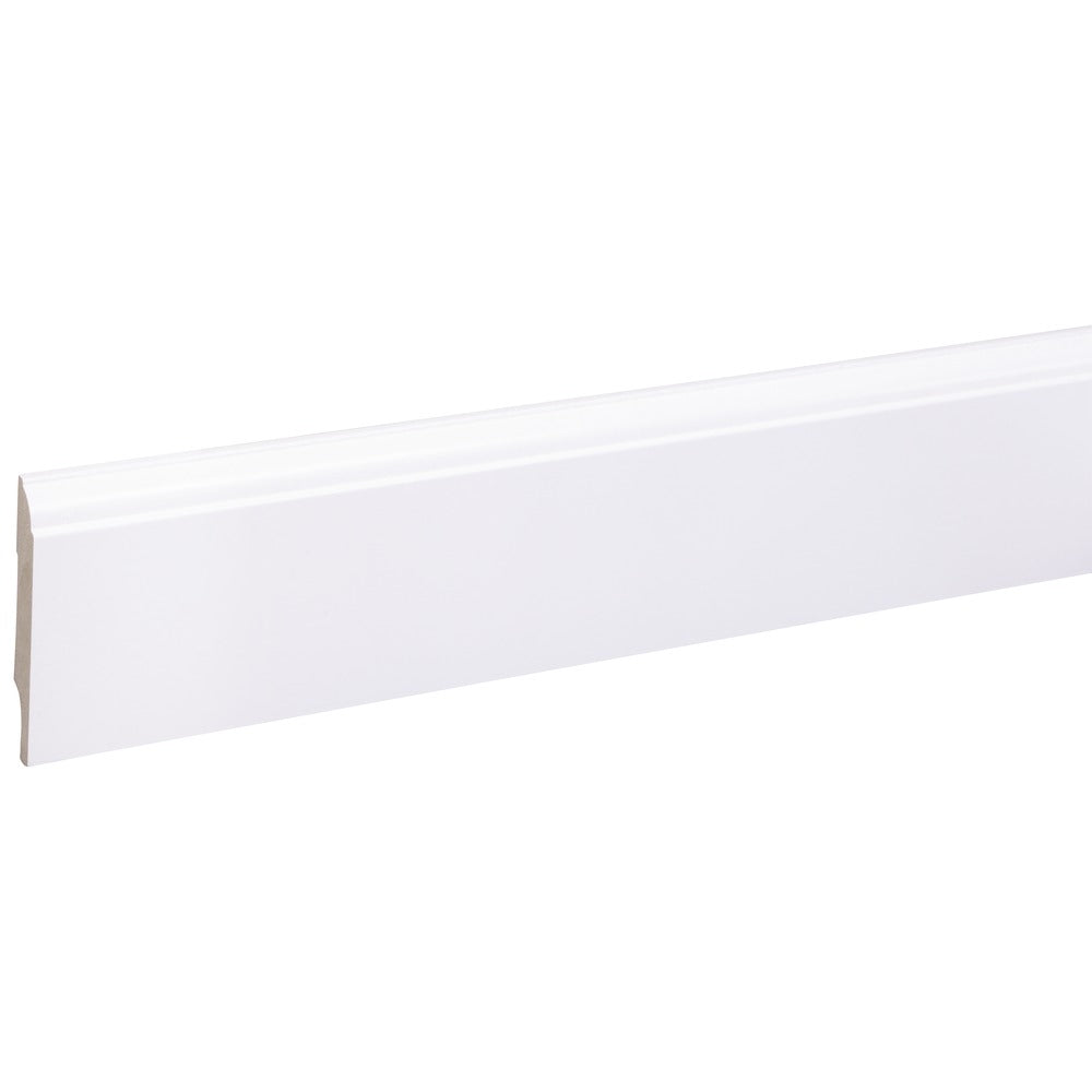 Plint MDF Wit Gelakt Kwartrond RAL 9003 12x79x2440mm FSC Mix 70%-764682