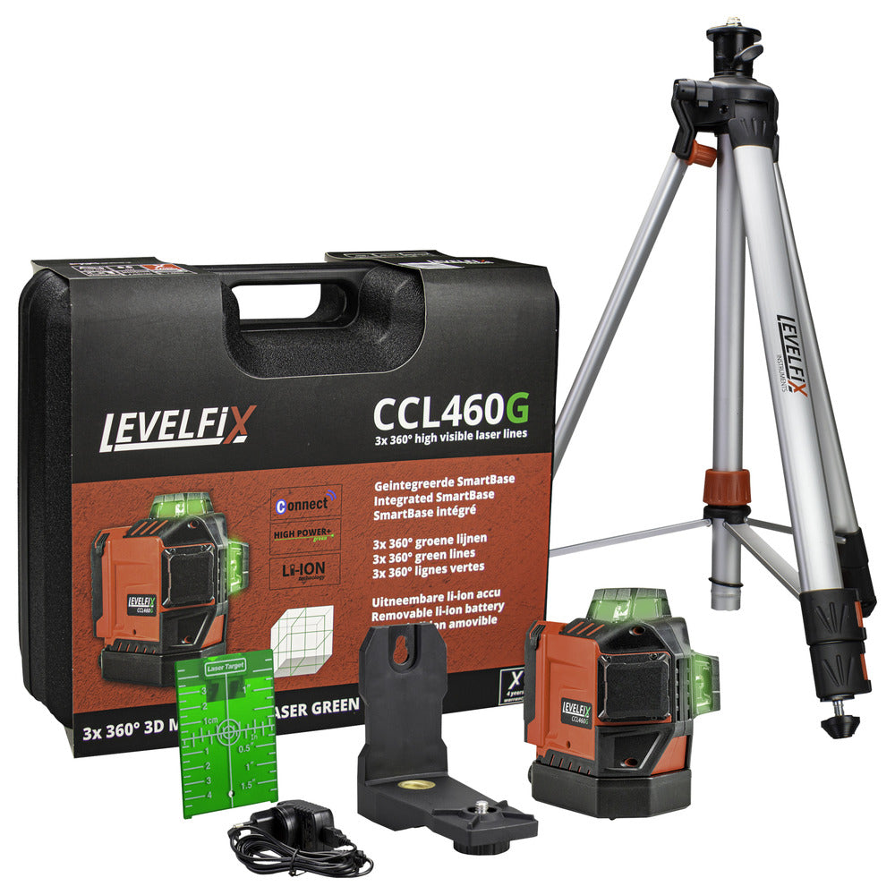 Levelfix 3D Lijnlaser Set CCL460G Met Statief-765338