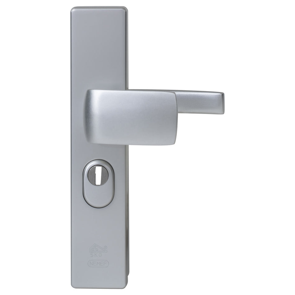Nemef Veiligheidsbeslag Knop-Kruk SKG*** Aluminium Grijs 3415-55mm-766874