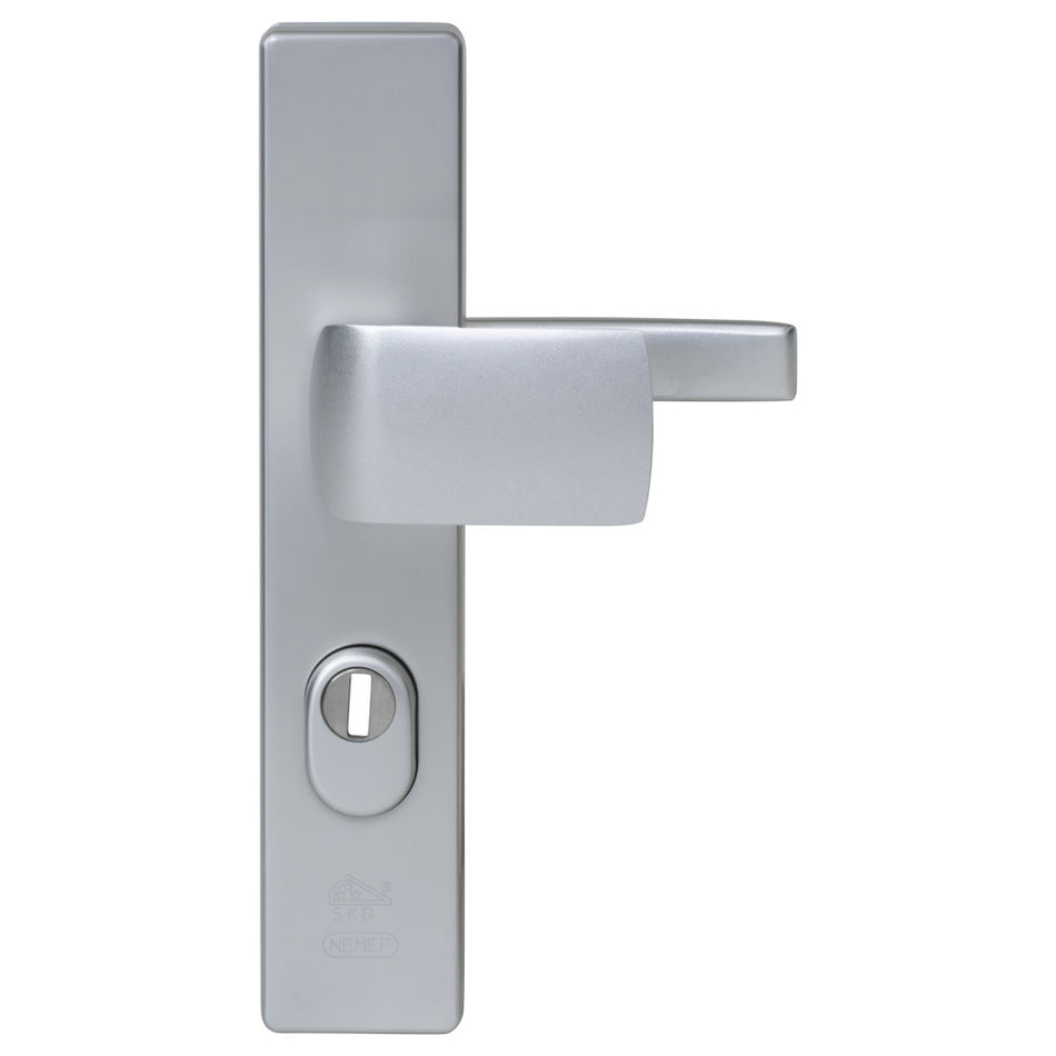 Nemef Veiligheidsbeslag Knop-Kruk SKG*** Aluminium Grijs 3415-72mm-766875