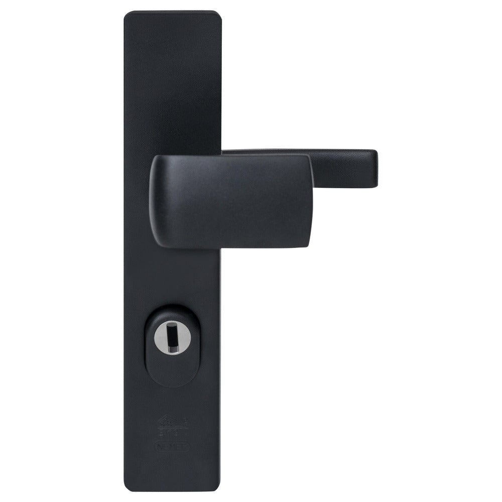 Nemef Veiligheidsbeslag Knop-Kruk SKG*** Aluminium Zwart 3415-72mm-766877