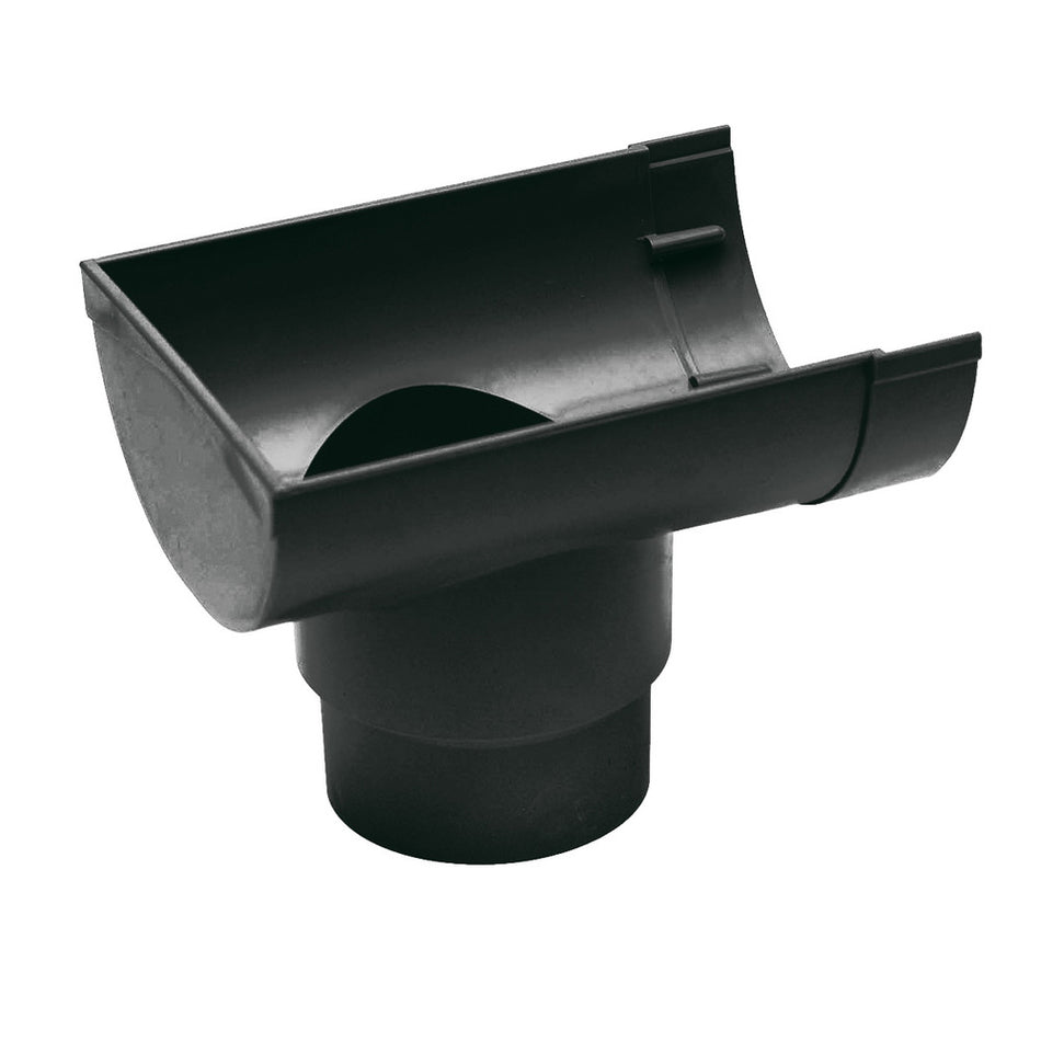 Martens Mastgoot einduitloop PVC 100 mm 70/80 mm antraciet 1 stuk-768228