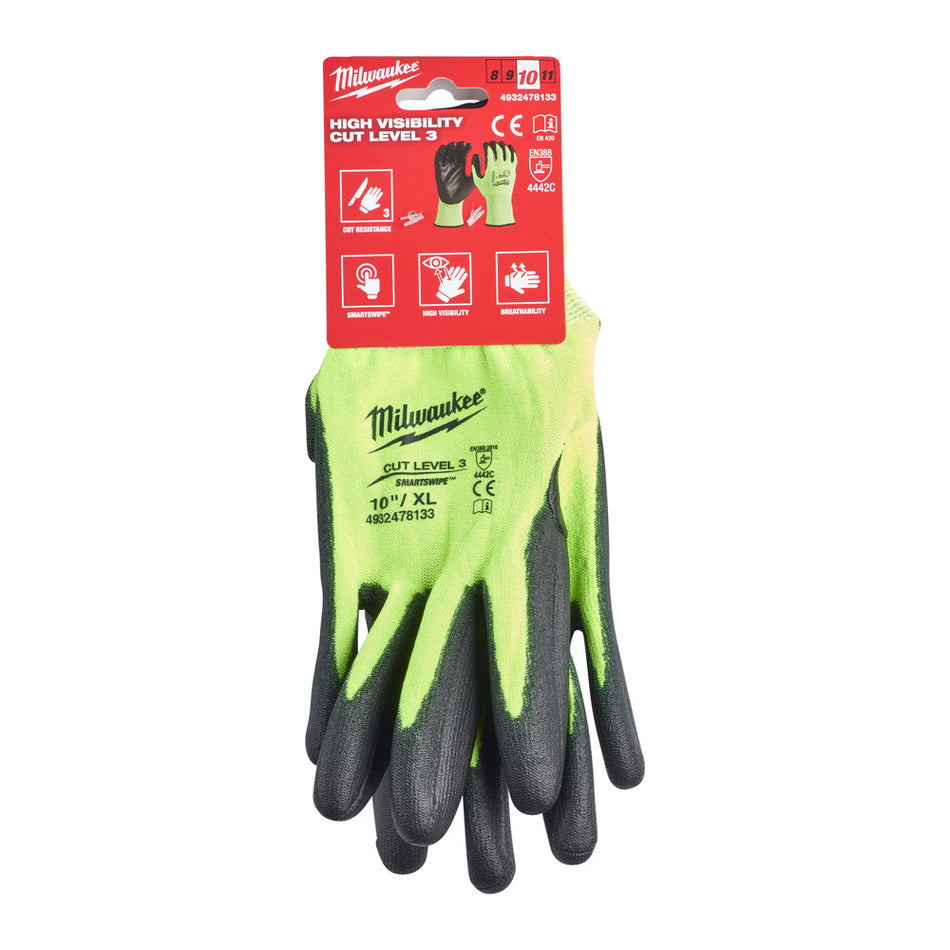 Milwaukee Werkhandschoenen Hi-Vis Snijklasse 3/C Groen Maat 10/XL-768698