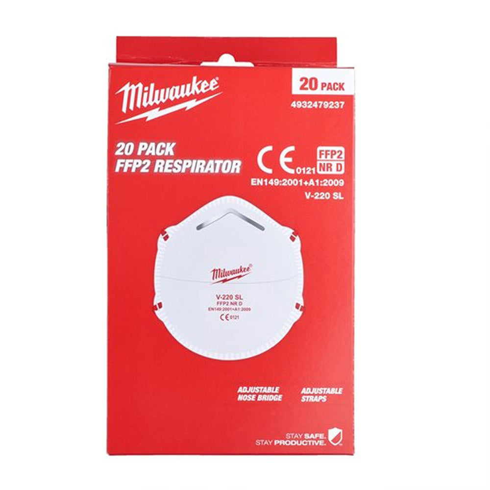 Milwaukee Stofmasker FFP2 Opvouwbaar 20st-768747