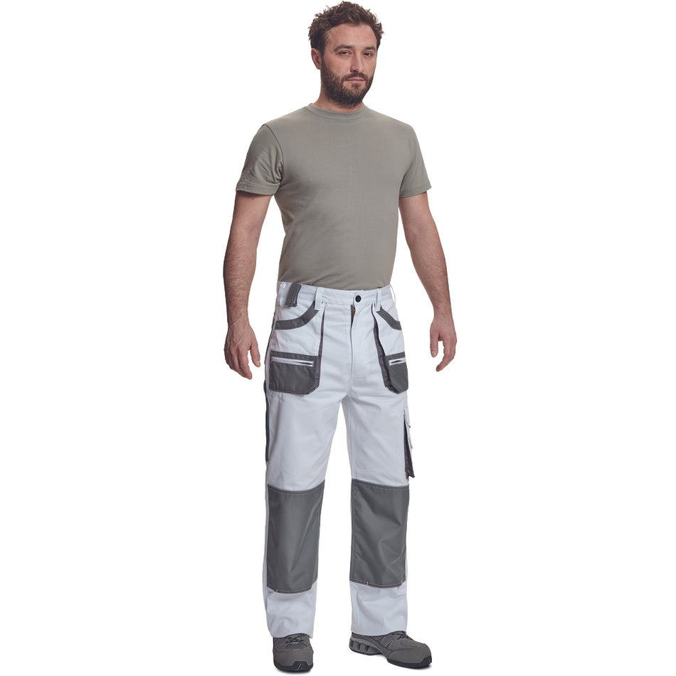 CERVA Werkbroek Carl Wit/Grijs-769007