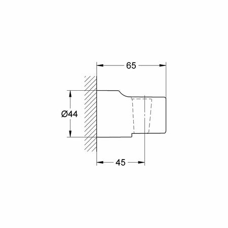 Grohe Relexa Wandhouder Handdouche Vast Chroom-771066