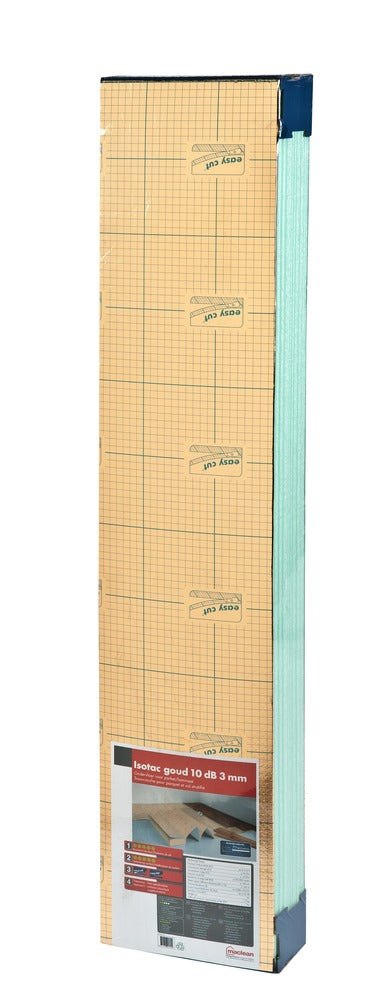Isotac ondervloer 3 mm gold 10DB HD schuim 1,2x8,5 meter goud 10,2 m2-771877