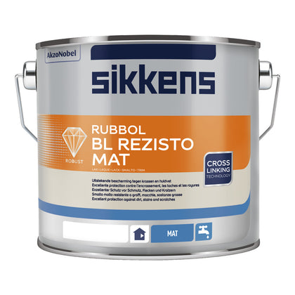 GRATIS LAAGDIKTEKAM SIKKENS LAK RUBBOL BL REZISTO MAT W05 2,5L