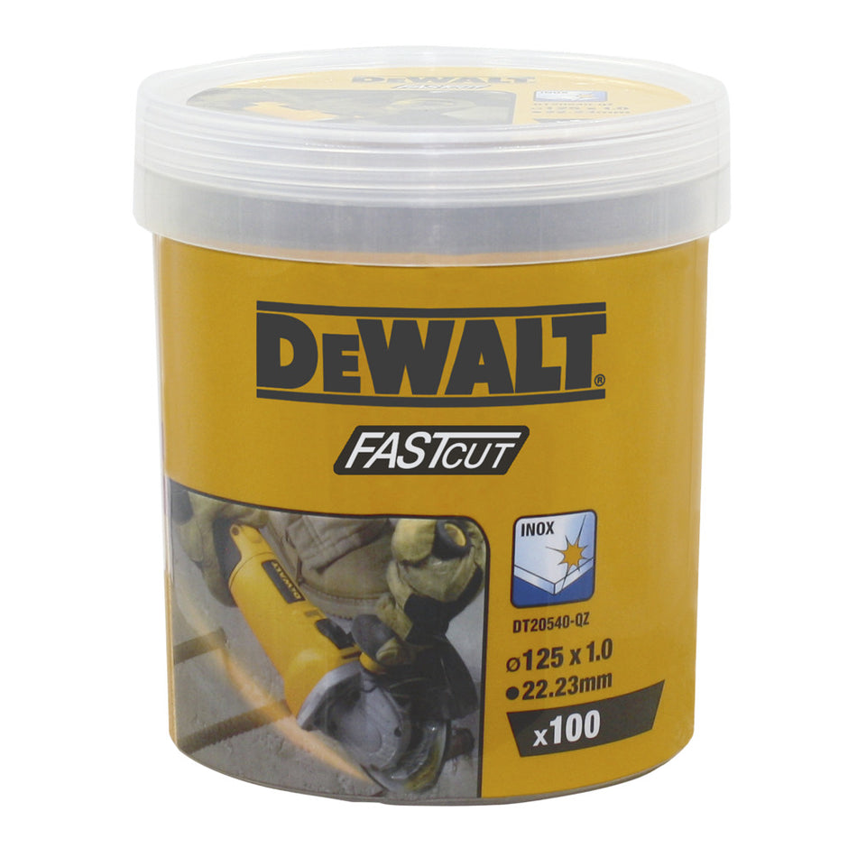DeWALT Doorslijpschijven 125x1mm Metaal In Emmer DT20540-QZ 100st-776133