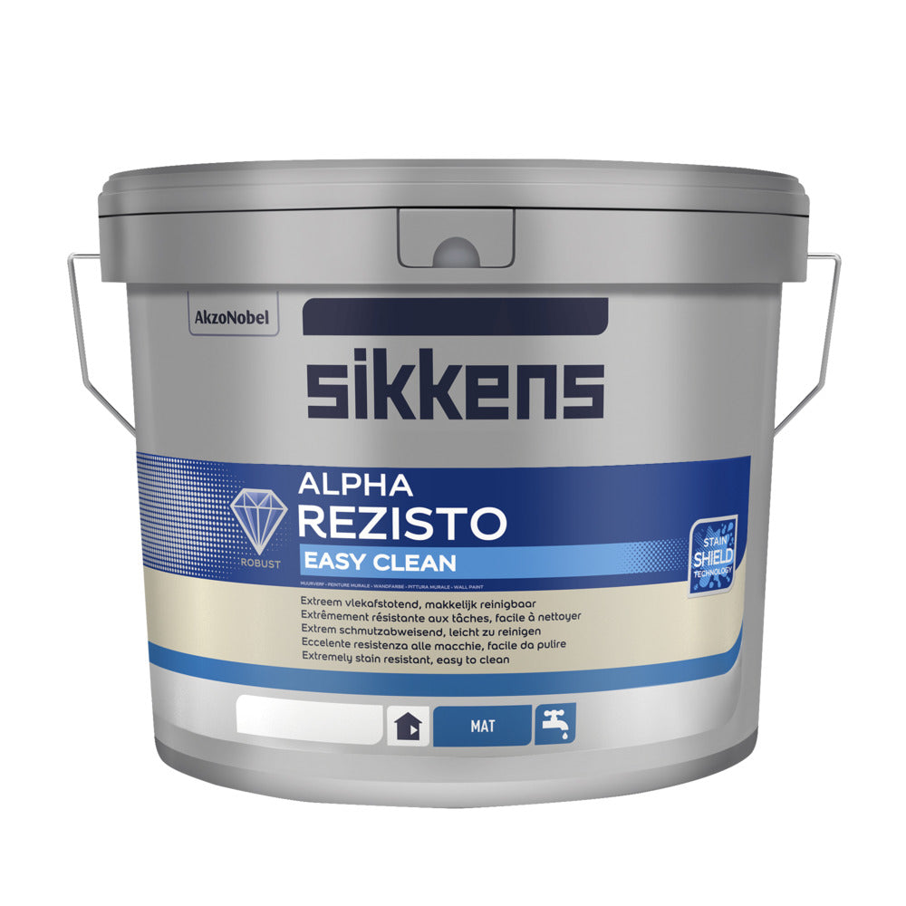 Sikkens Muurverf Alpha Rezisto Easy Clean Mat Wit 10L-778824