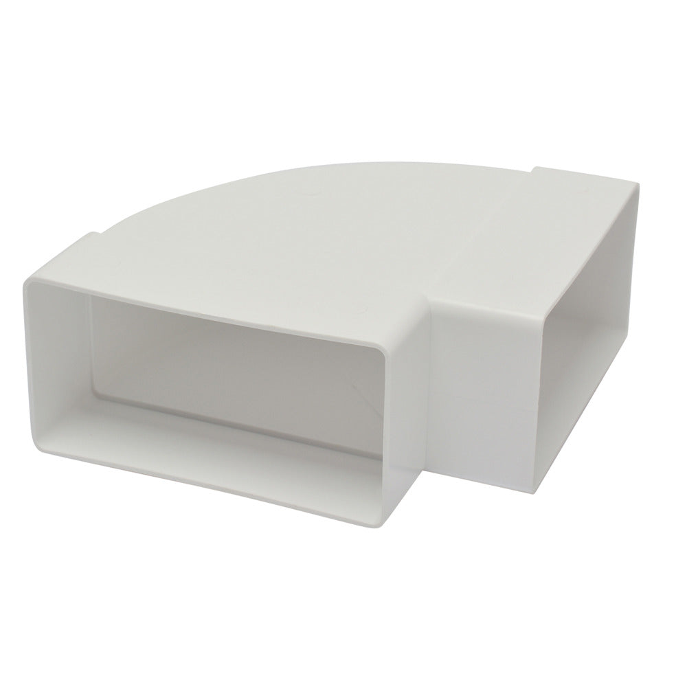 Sanivesk Vlakkanaal Horizontale Bocht PVC Wit 110x55mm-779941