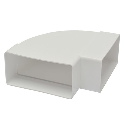 Sanivesk Vlakkanaal Horizontale Bocht PVC Wit 110x55mm-779941