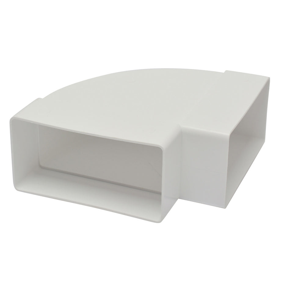 Sanivesk Vlakkanaal Horizontale Bocht PVC Wit 110x55mm-779941