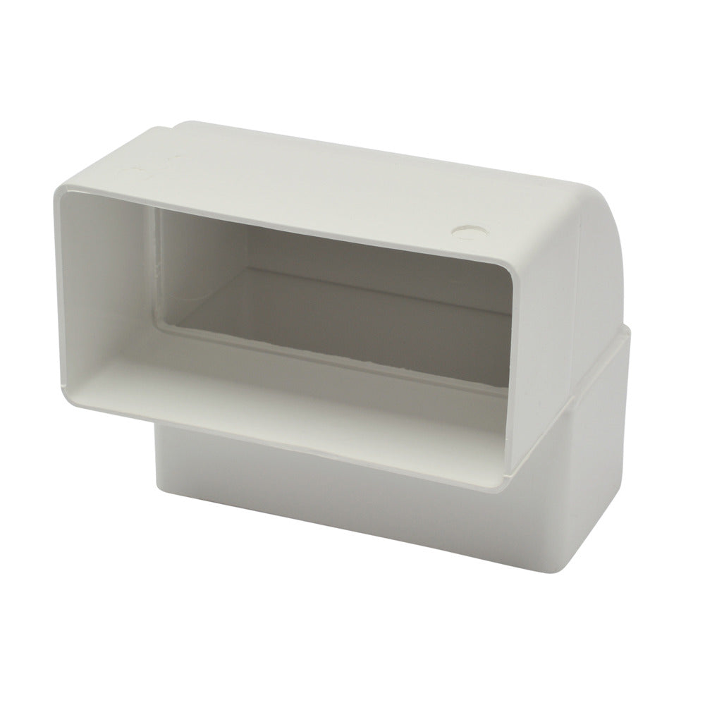 Sanivesk Vlakkanaal Verticale Bocht PVC Wit 110x55mm-779943