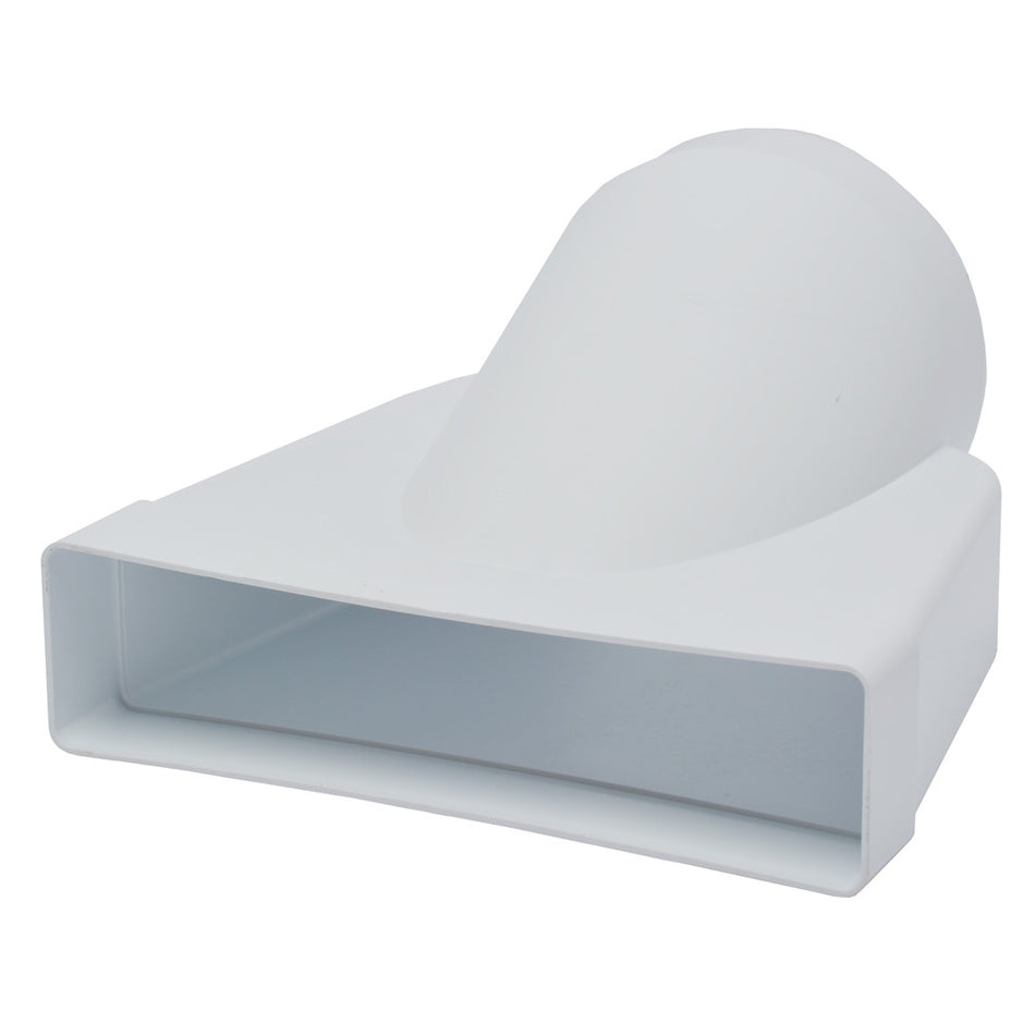 Sanivesk Vlakkanaal Verloopstuk PVC Wit Ø125mm 220x55mm-779969