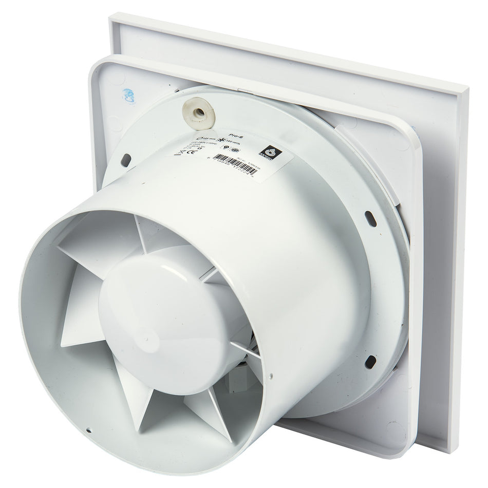 Sanivesk Design Ventilator Kunststof Wit Met Timer Hygro Ø125mm-780012