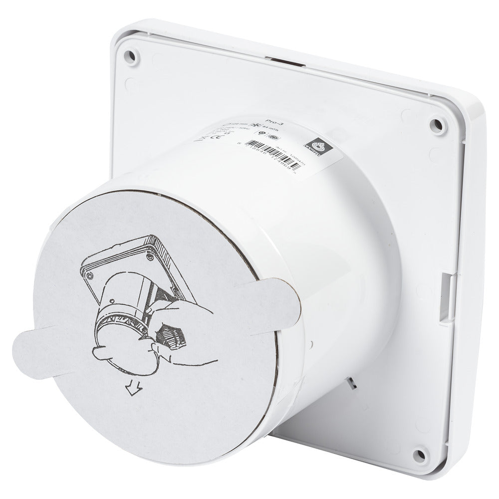 Sanivesk Stille Ventilator Kunststof Wit Met Timer Ø100mm-780041