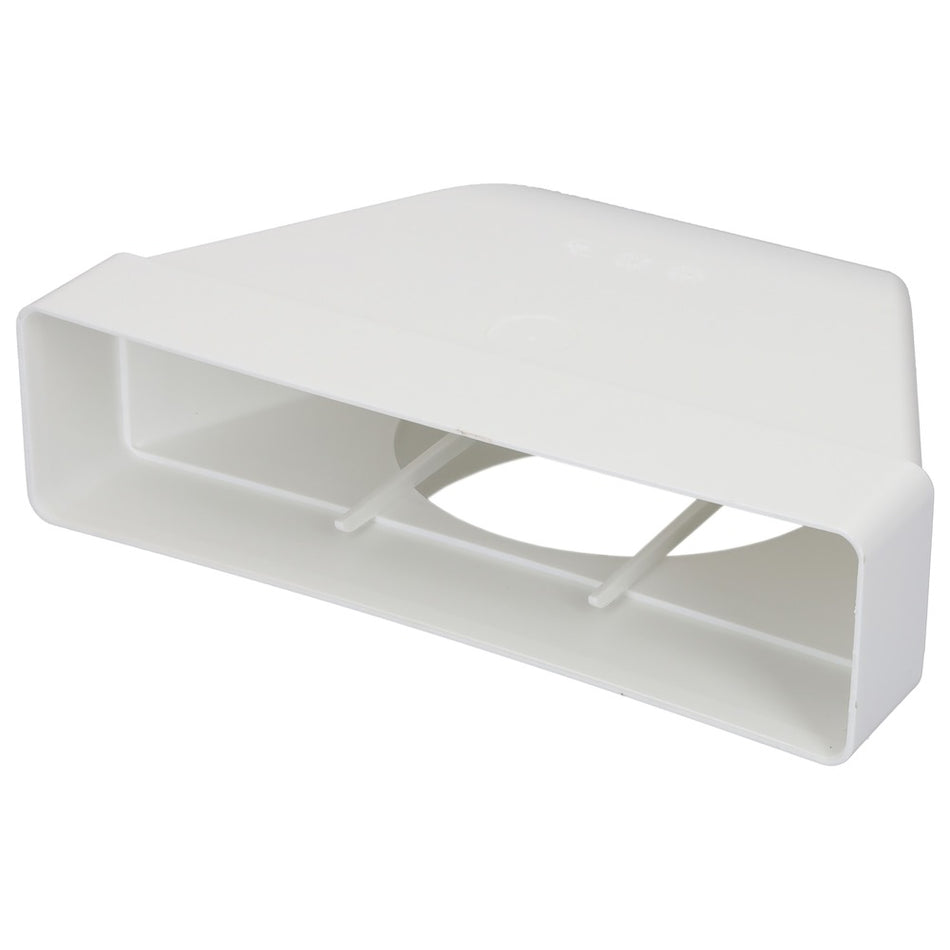 Sanivesk Vlakkanaal Bochtstuk PVC Ø125mm 220x55mm-780044