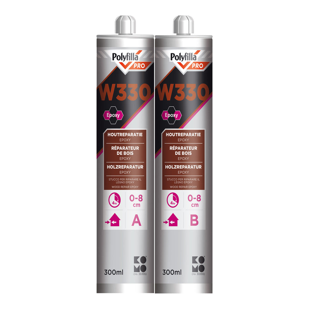 Polyfilla Epoxy Houtreparatie Pro W330 2K 0-80mm 2x300ml-780313
