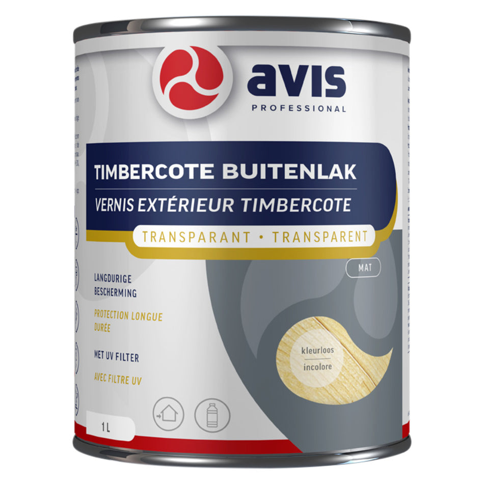 Avis Timbercote Buitenlak Mat Kleurloos 1L-780826