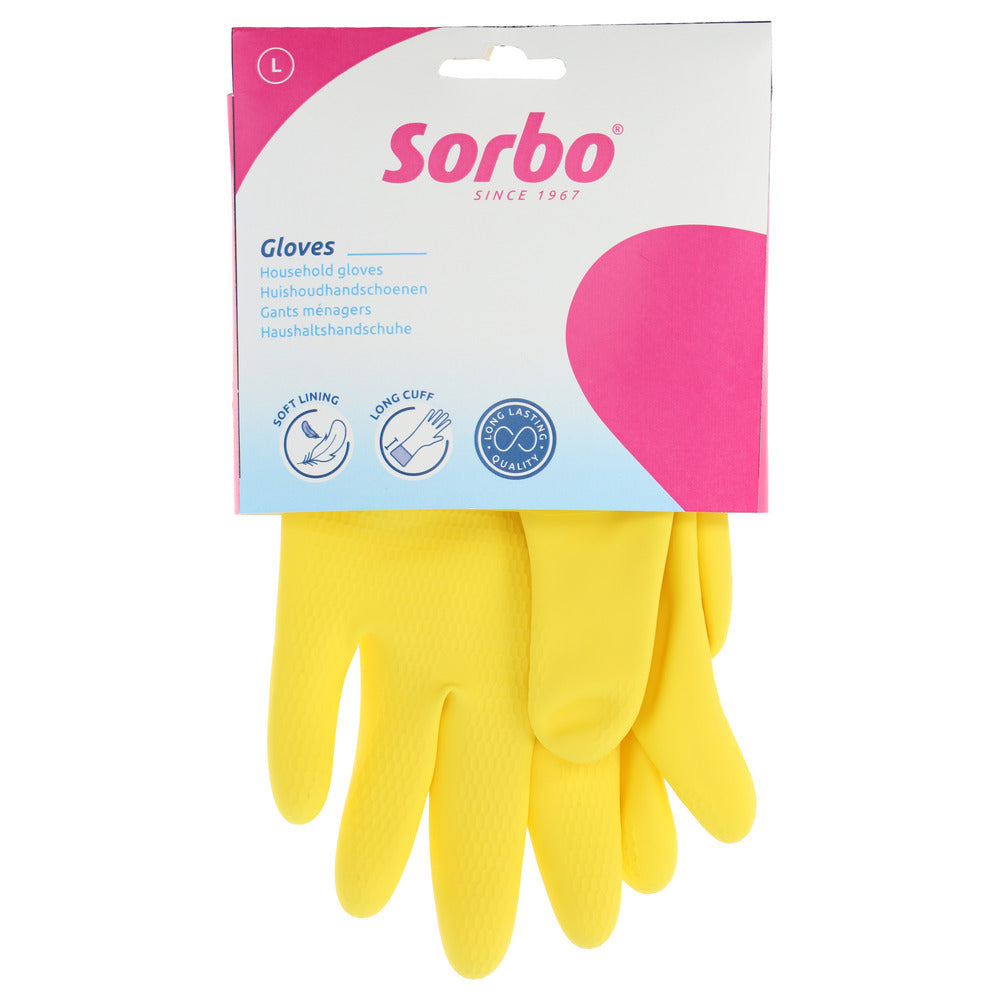 Sorbo huishoudhandschoenen strong geel maat XL-781531